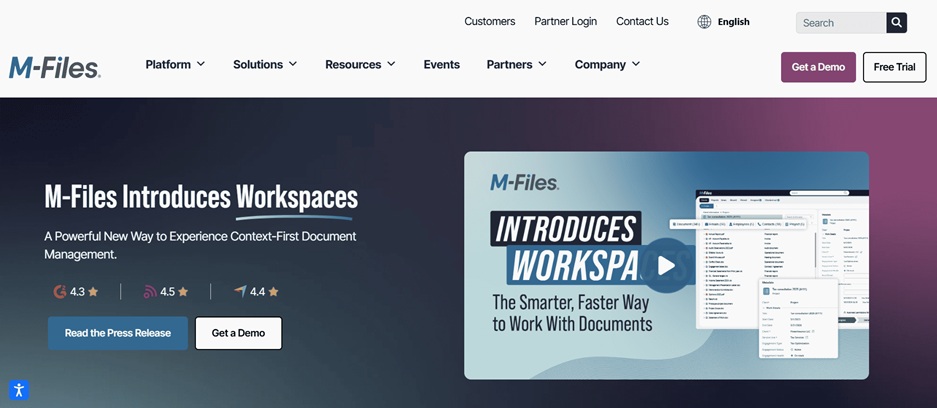 Metadata-based document management system interface